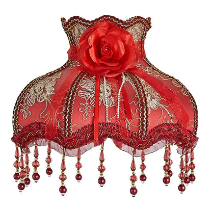 European Style Lampshade Vintage High-End Cloth Art Bead Lace