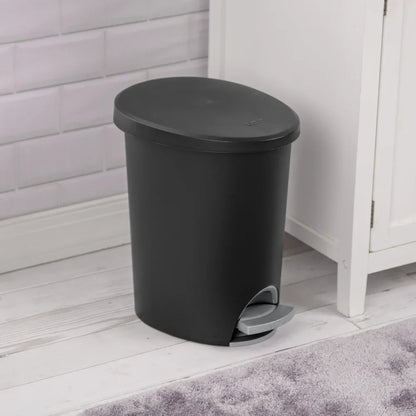Hands-Free Step-On Trash Can Plastic