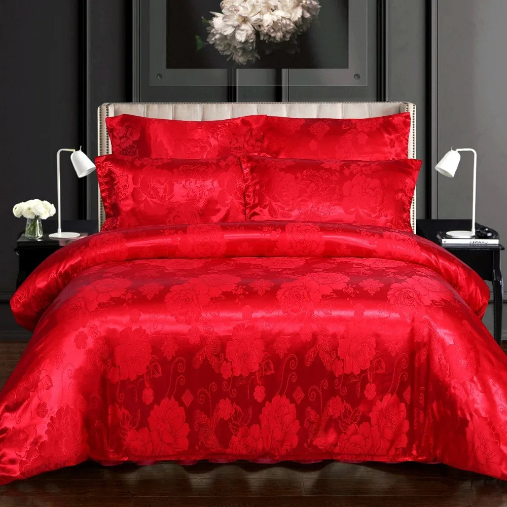 Duvet Cover Set  Pillow Case Silk & Glossy
