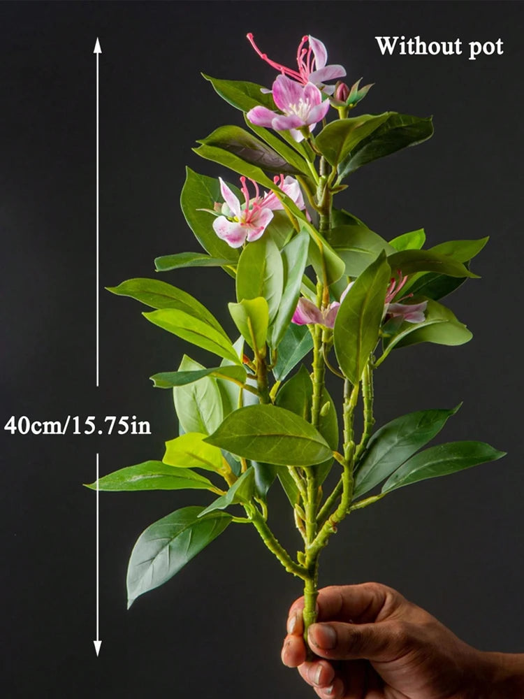 21-40cm Artificial Azaleas Plants Fake Rubber Tree