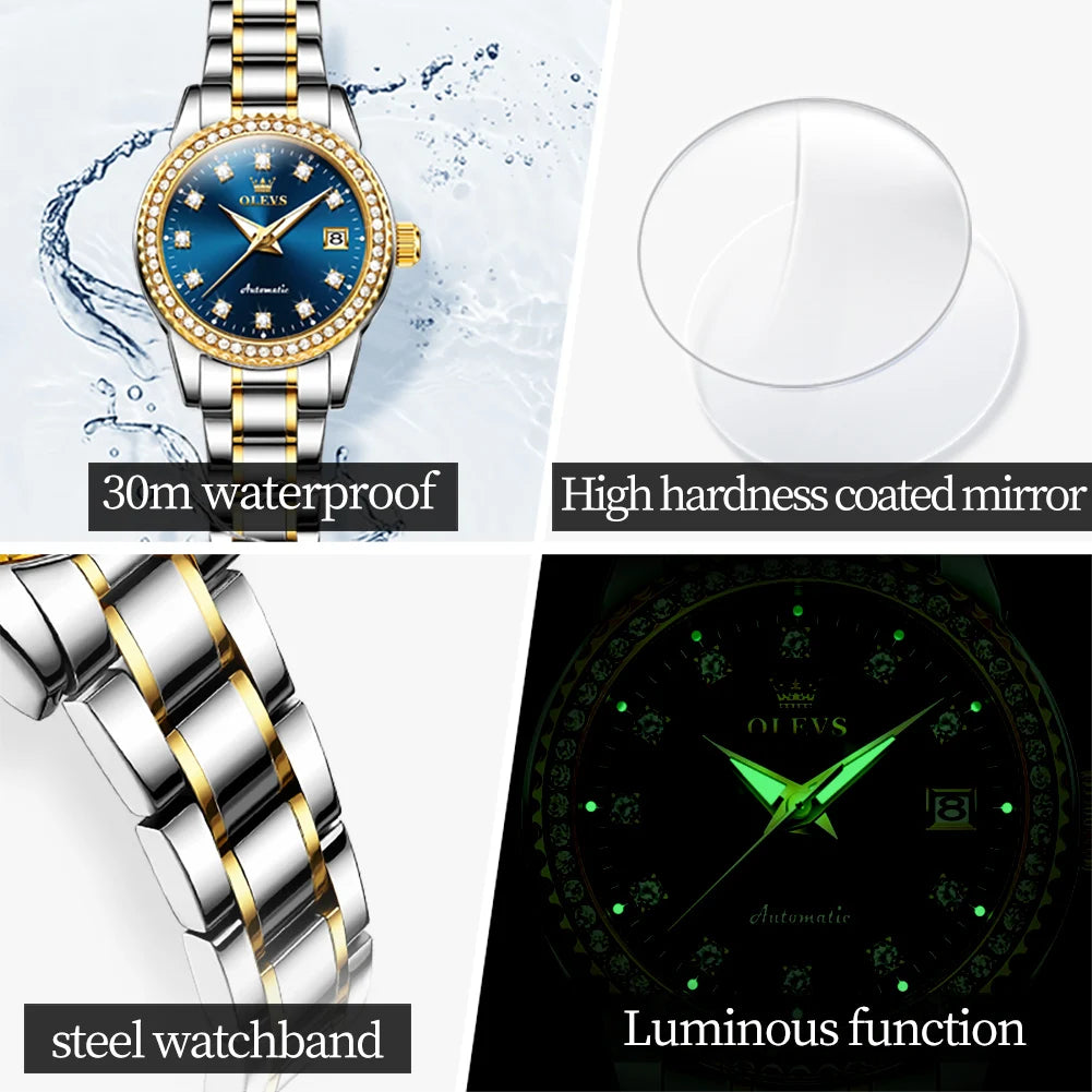 Watch for Women Diamond Gold Luxury Stainless steel