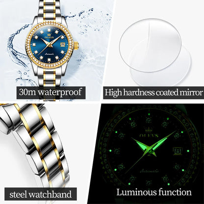 Watch for Women Diamond Gold Luxury Stainless steel