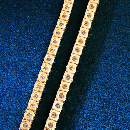 Spring Clasp Tennis Chain Gold