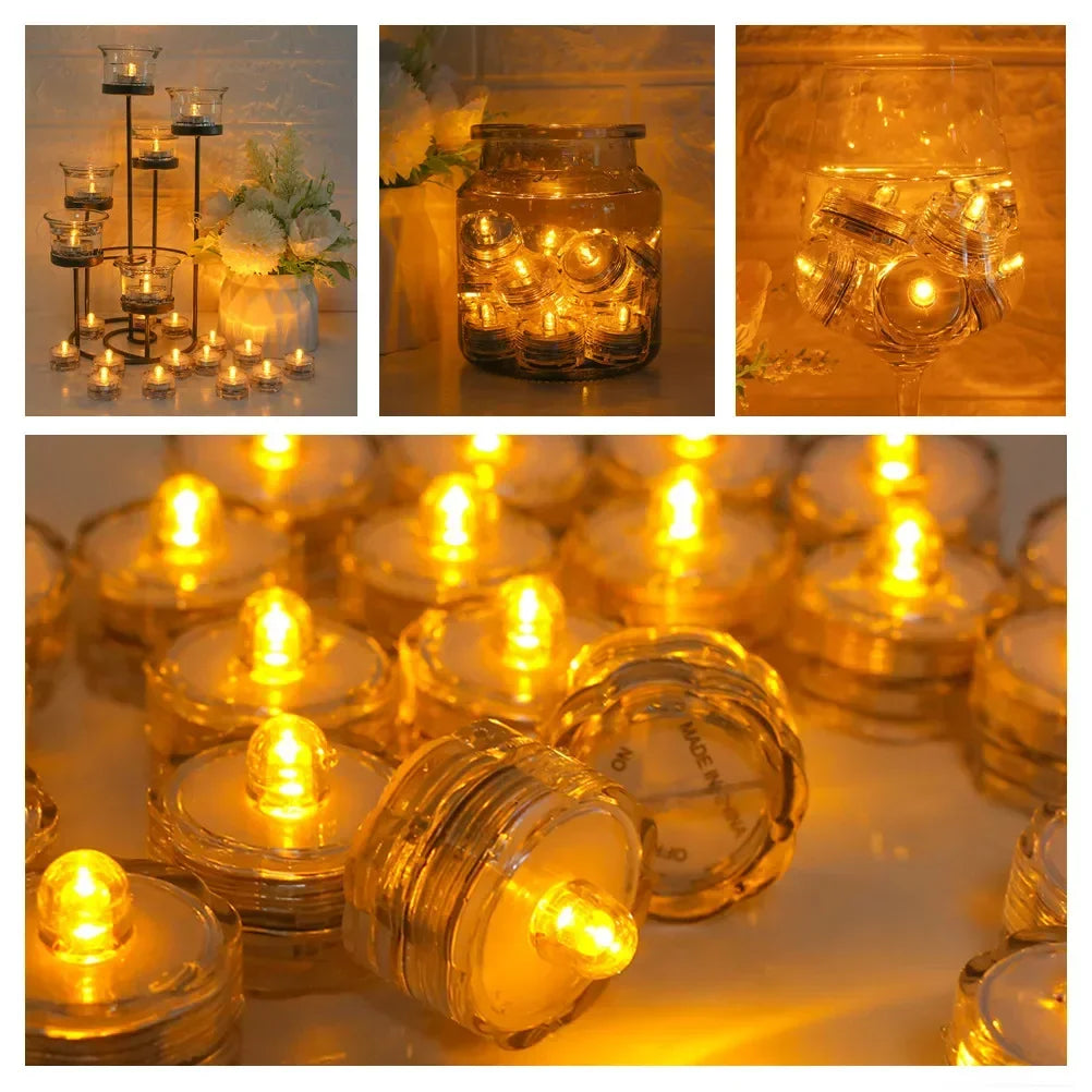 Set of 12 Waterproof LED Tea Lights