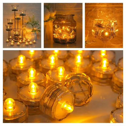 Set of 12 Waterproof LED Tea Lights