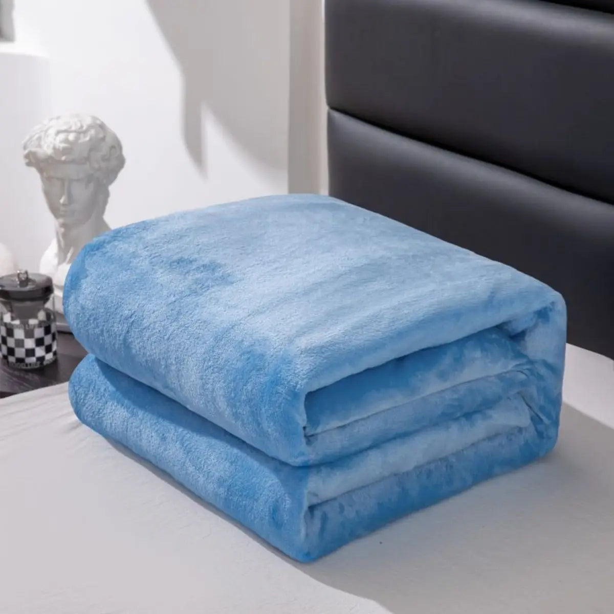 1pc, simple and plain plush blanket,