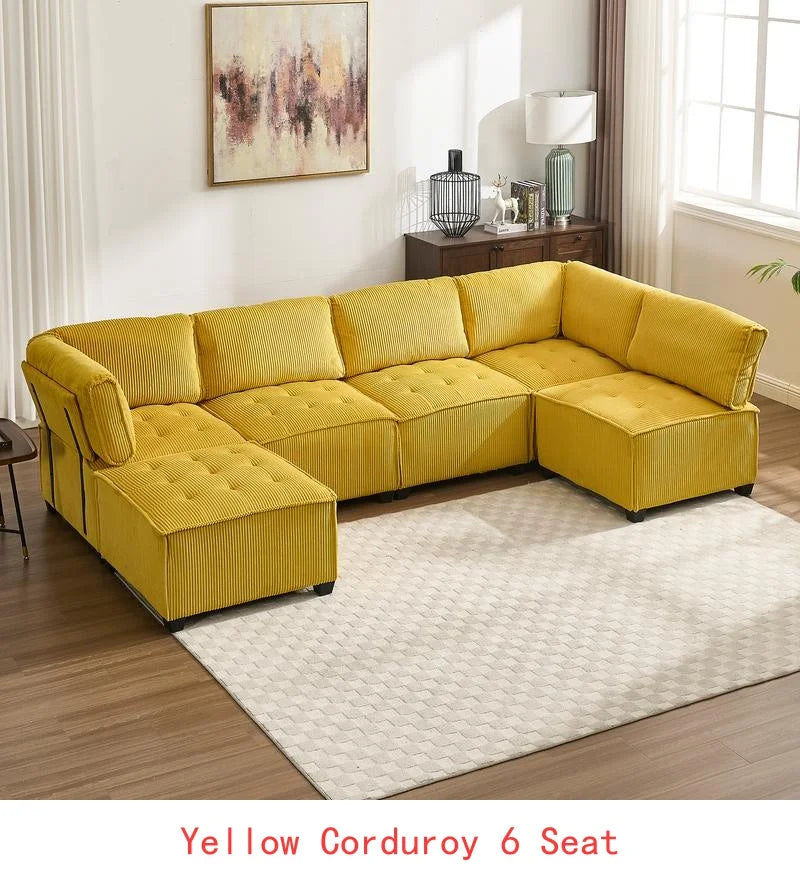 Modular Sectional Sofa With Reversible Chaise,