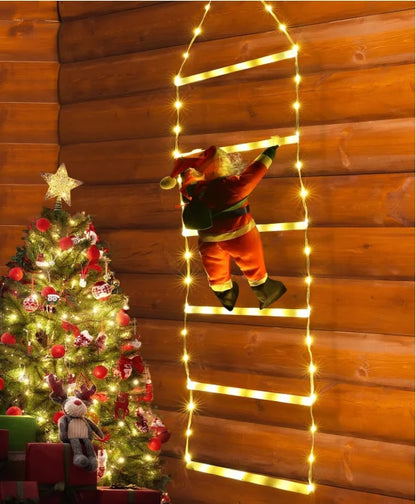 Christmas Decoration LED Santa Claus Climbing