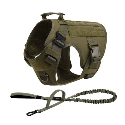 Tactical Dog Harness Collar Leash For Medium Large Dogs