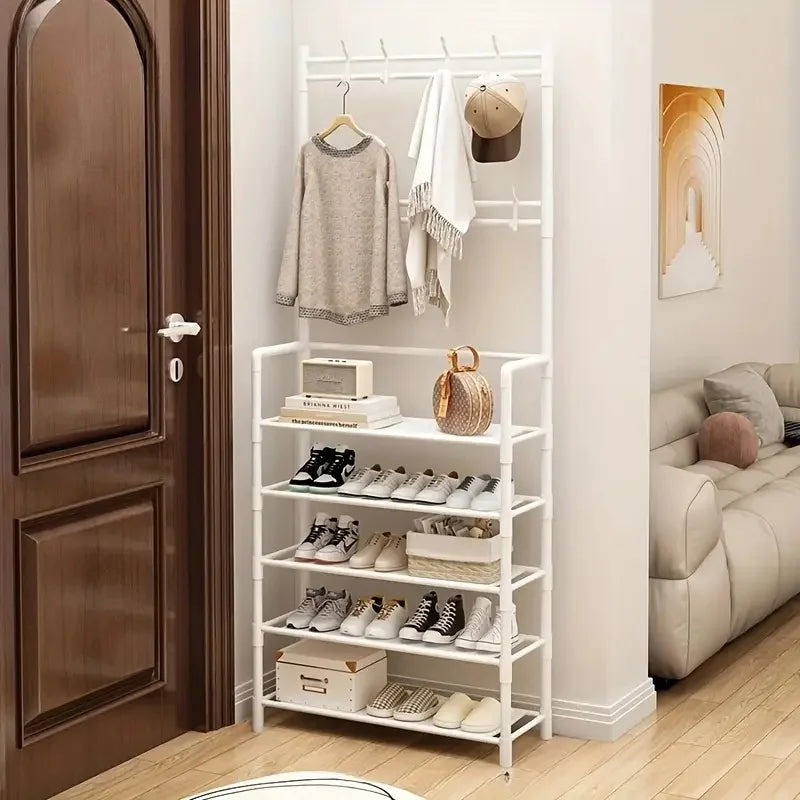 Insoles and shoe storage racks, & 5-tier hat rack with shelves -