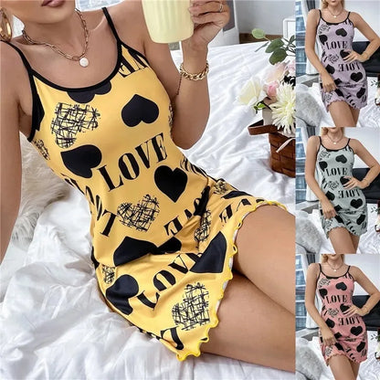 Sexy Spaghetti Strap V-Neck Nightdress
