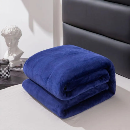 1pc, simple and plain plush blanket,