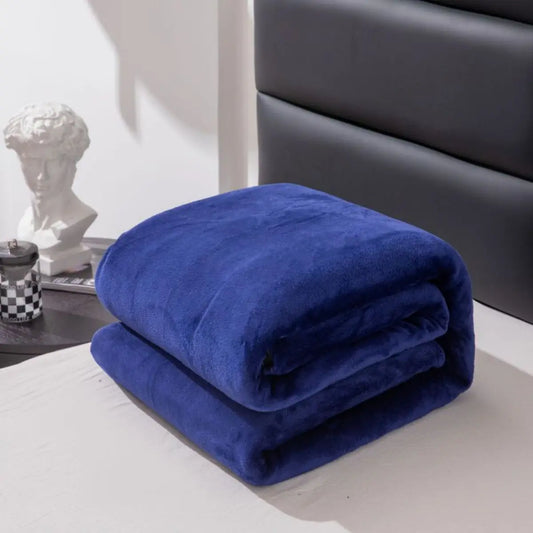 1pc, simple and plain plush blanket,