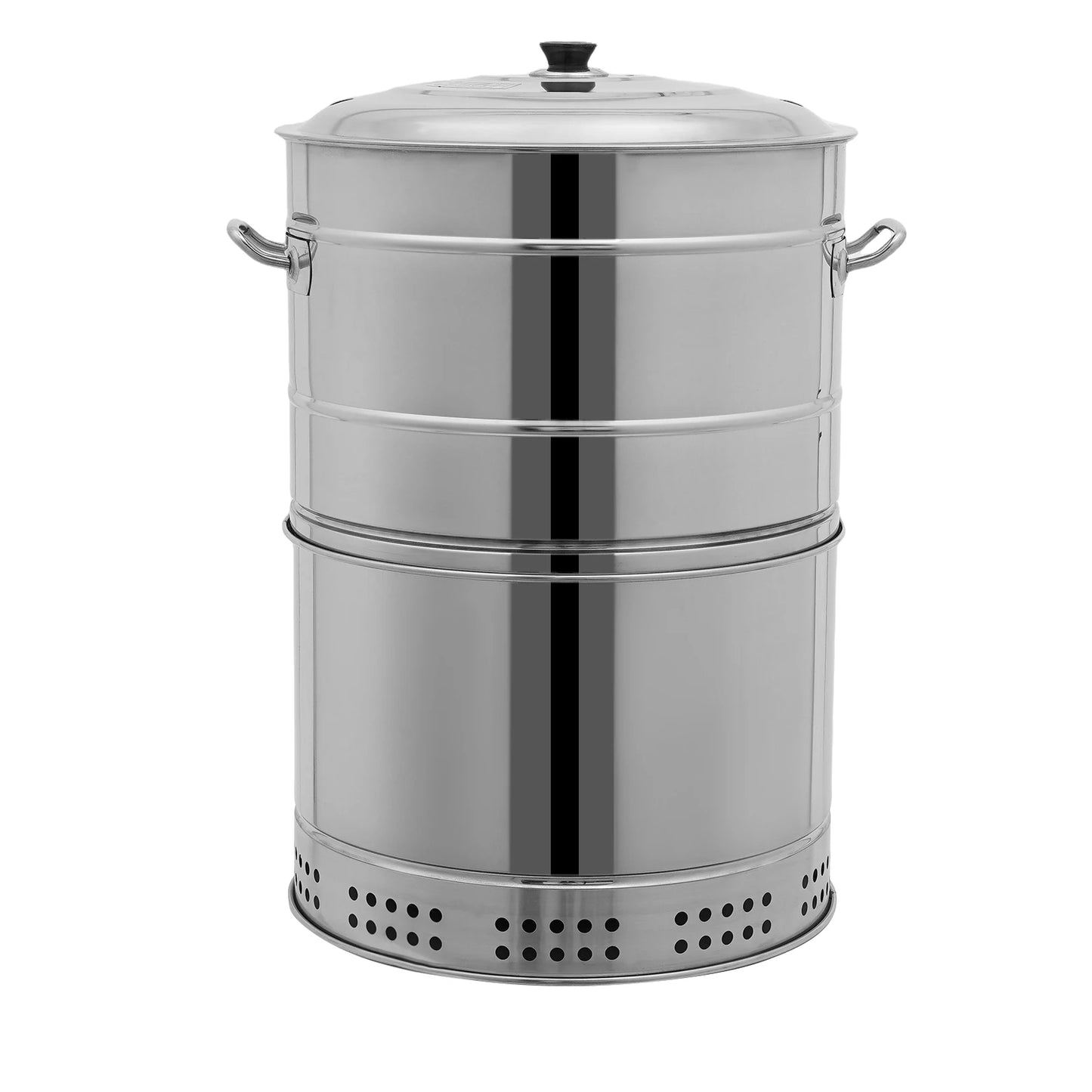 Stainless Steel BBQ Grill Barrel Portable Charcoal Grills 360°