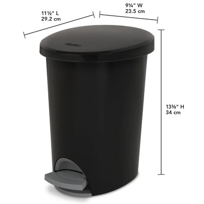 Hands-Free Step-On Trash Can Plastic