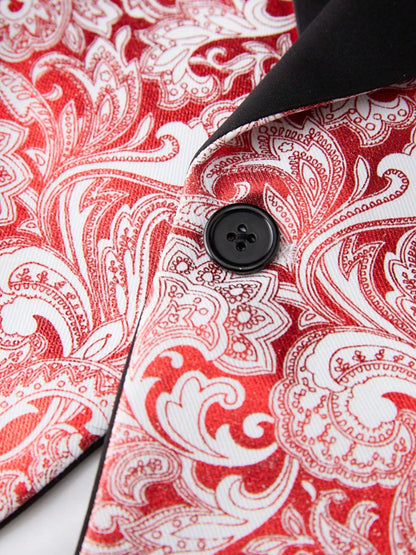 Mens Floral Tuxedo  Blazer Jacket