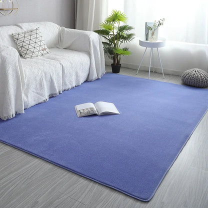 Pink Coral Velvet Carpet Living Room Short Plush Rug