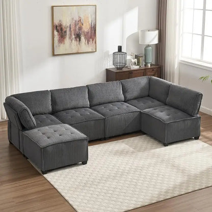 Modular Sectional Sofa With Reversible Chaise,