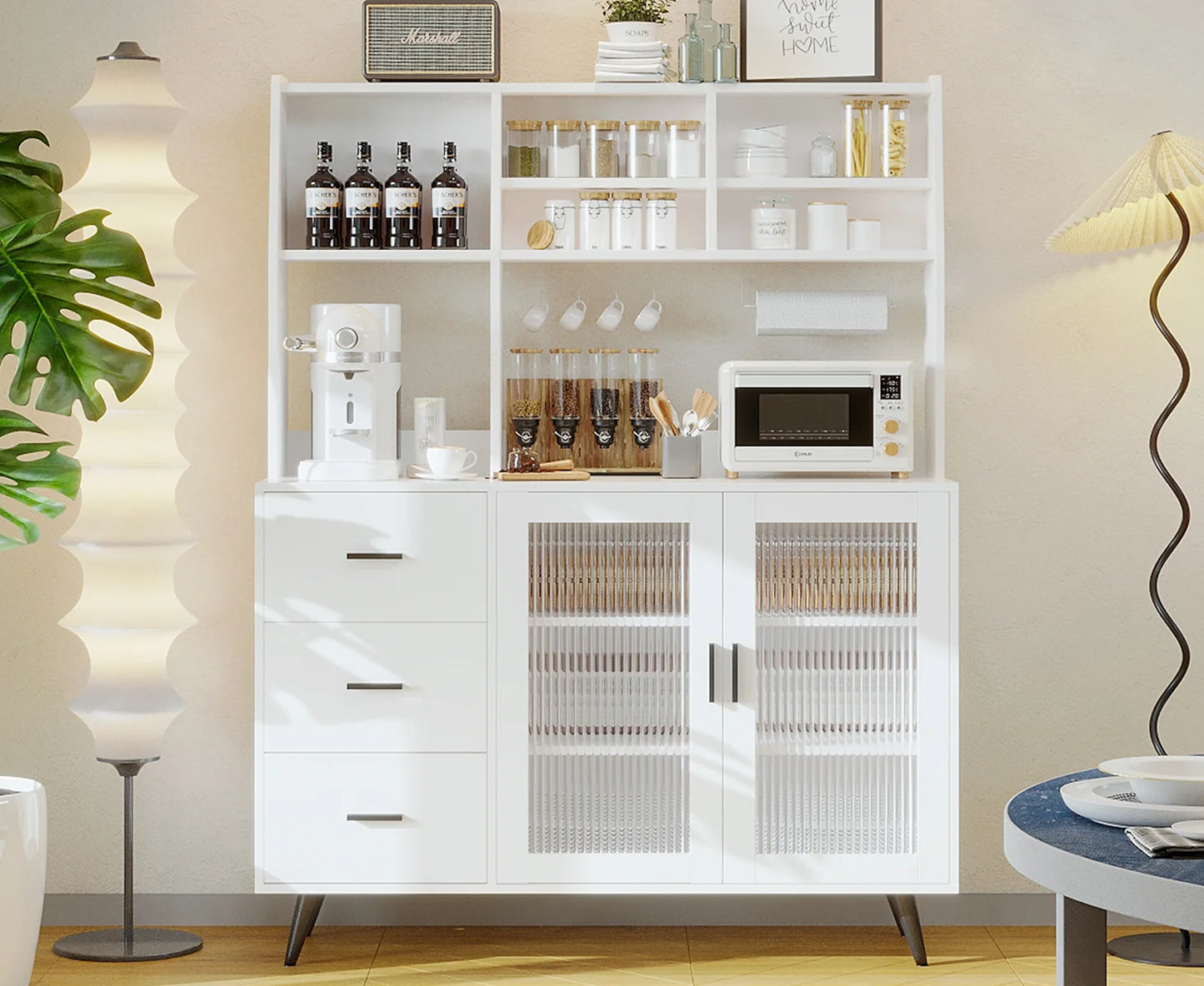 Kitchen Hutch Storage Cabinet, Freestanding