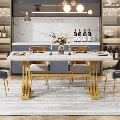Tribesigns Modern 63-Inch Rectangular Dining Table Seating 4 to 6,