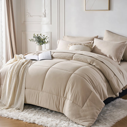 7 Piece Bed In A Bag Comforter Set Queen, Stylish