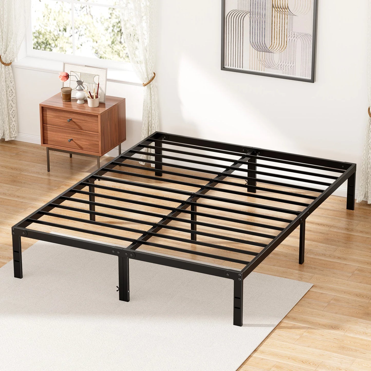 Metal Bed Frame, Twin/Full, Queen/King Size