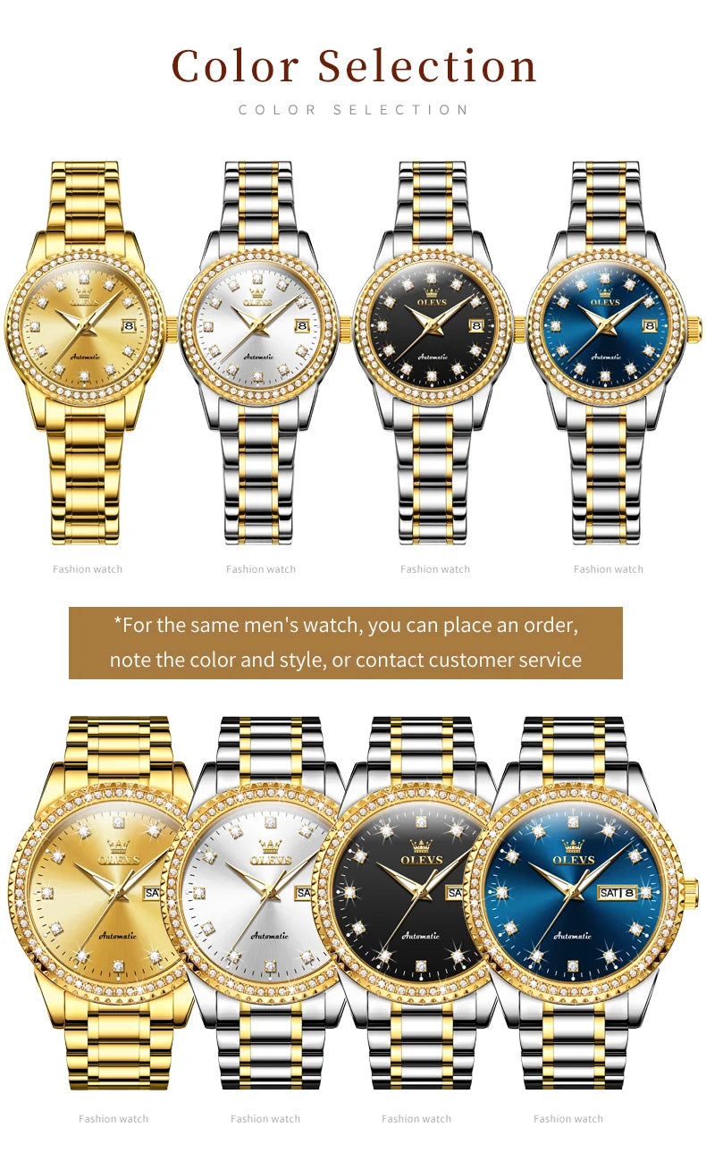 Watch for Women Diamond Gold Luxury Stainless steel