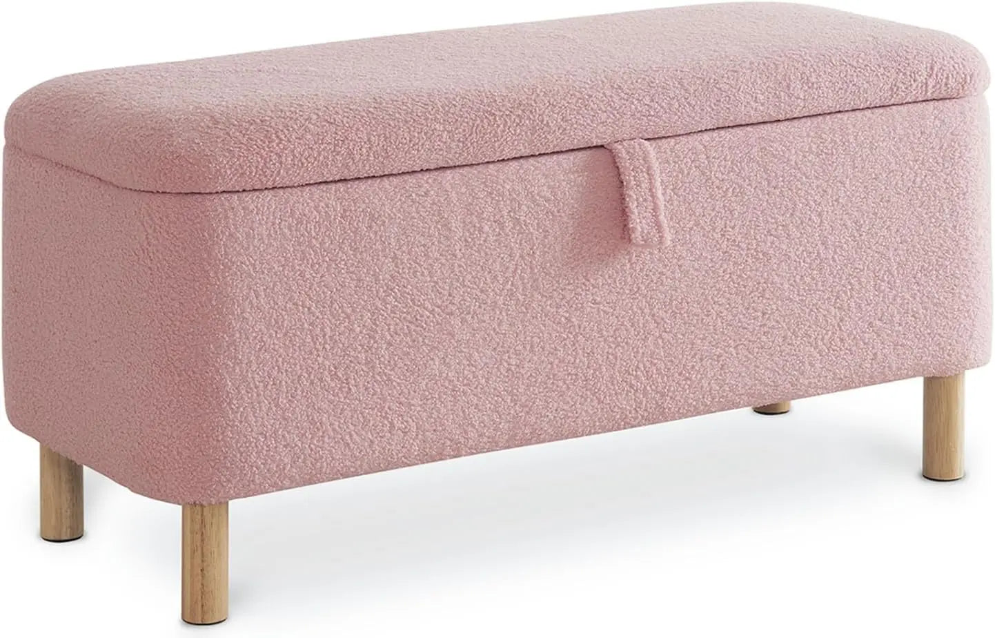39.5" Boucle Storage Ottoman Bench for Bedroom