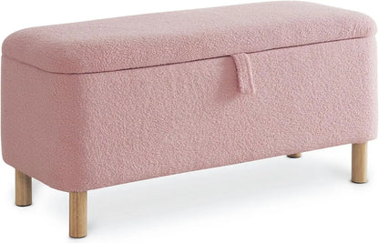 39.5" Boucle Storage Ottoman Bench for Bedroom