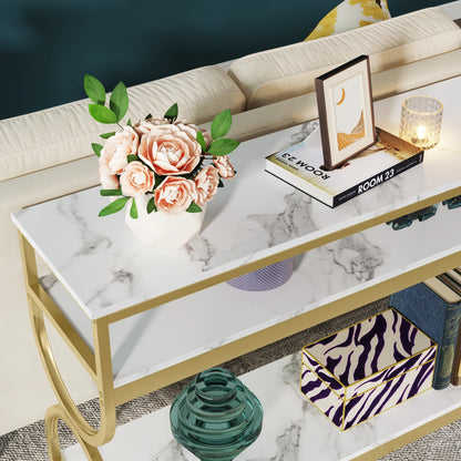55 inch Sofa Table with 3 Tiers
