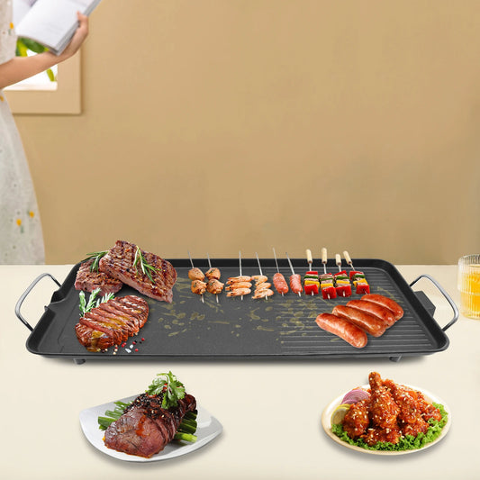 1500W Electric Barbecue Grill  Hibachi Griddle Indoor Outdoor