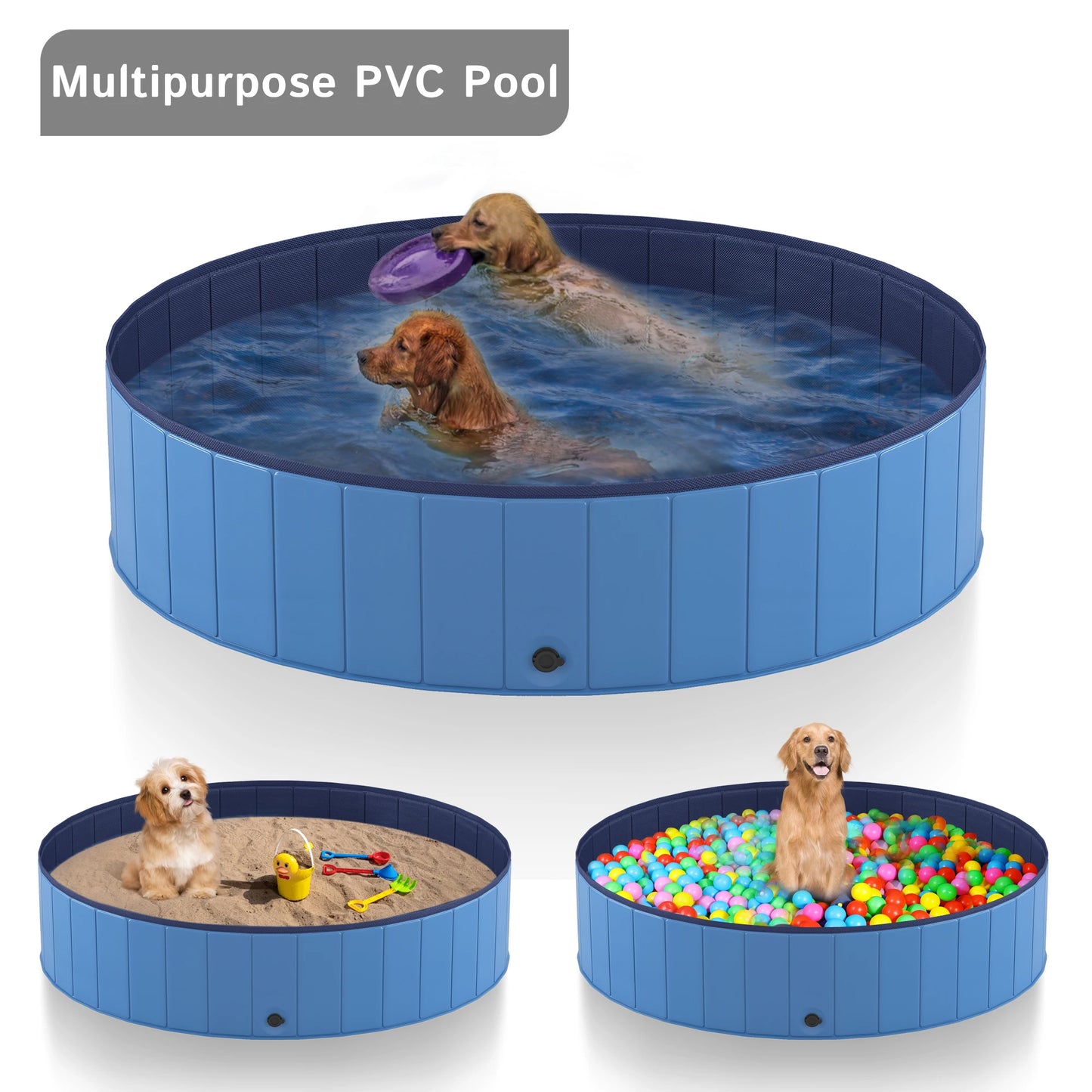 Foldable Pet Swimming Bathtub, For Dogs and Cats