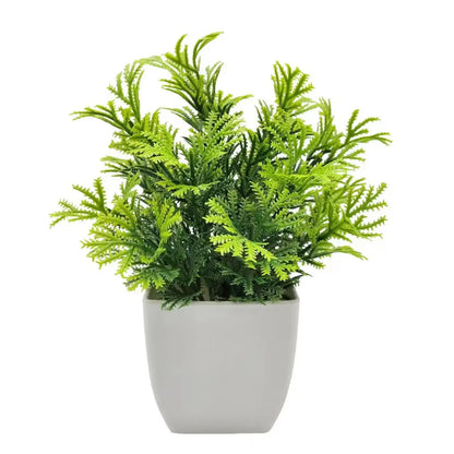 1pc Artificial Plants with Plastics Pots Perfect Greenery