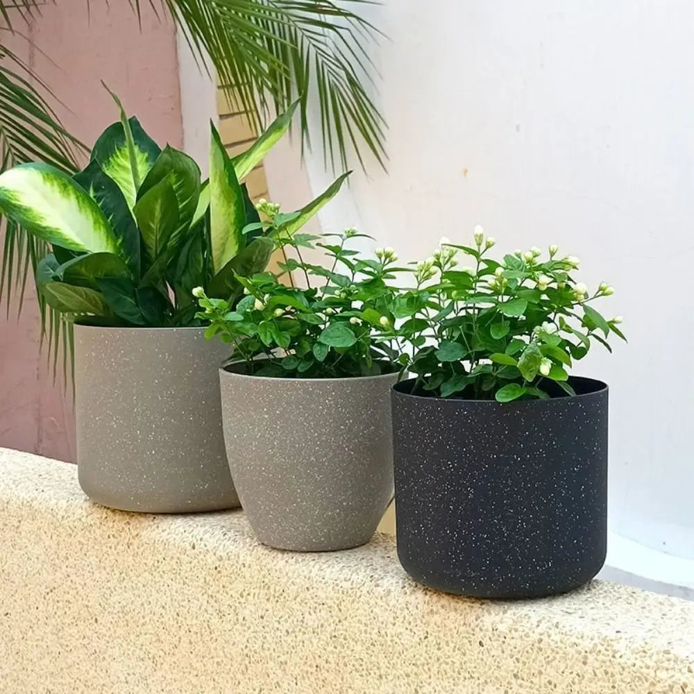 Frosted Imitation Stone Flower Gardening Pots.