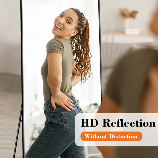Full Length Arched Right Angle Mirror with Stand