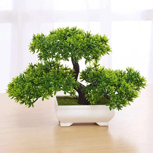 Artificial Bonsai Simulated Tree Fake Flowers