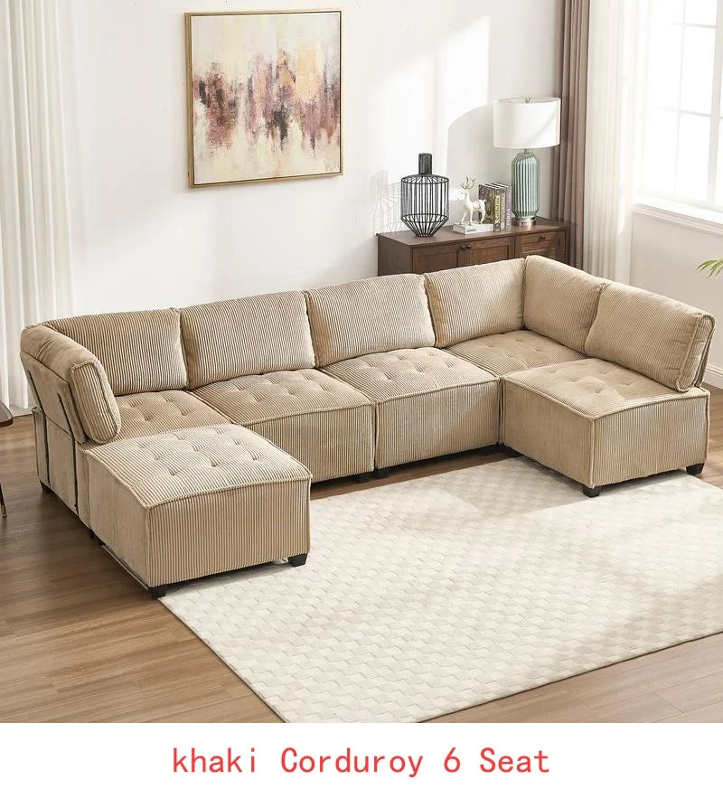 Modular Sectional Sofa With Reversible Chaise,