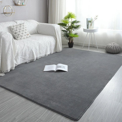 Pink Coral Velvet Carpet Living Room Short Plush Rug