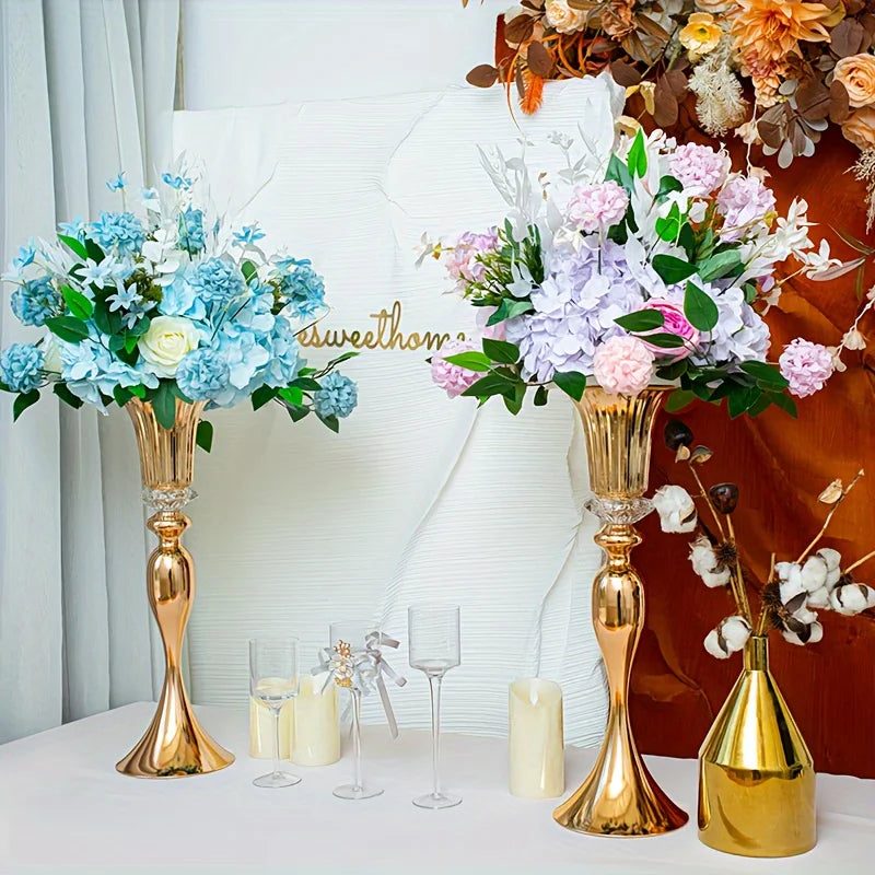 Set of 2/10 Crystal Flower Stands, Metal Centerpiece for Decoration,  & Christmas  Party