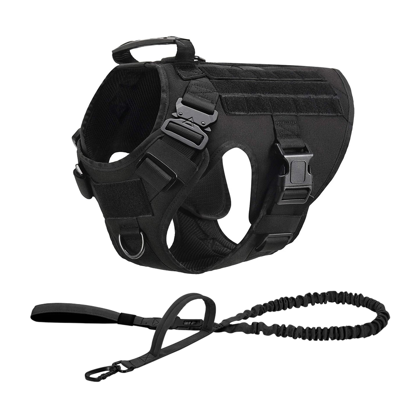 Tactical Dog Harness Collar Leash For Medium Large Dogs