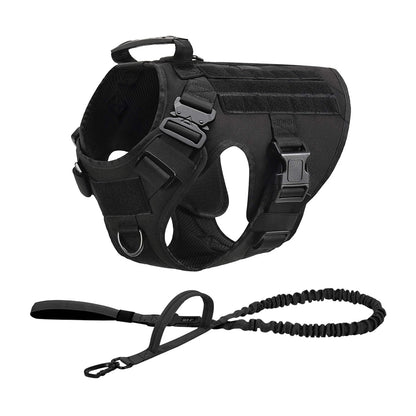 Tactical Dog Harness Collar Leash For Medium Large Dogs