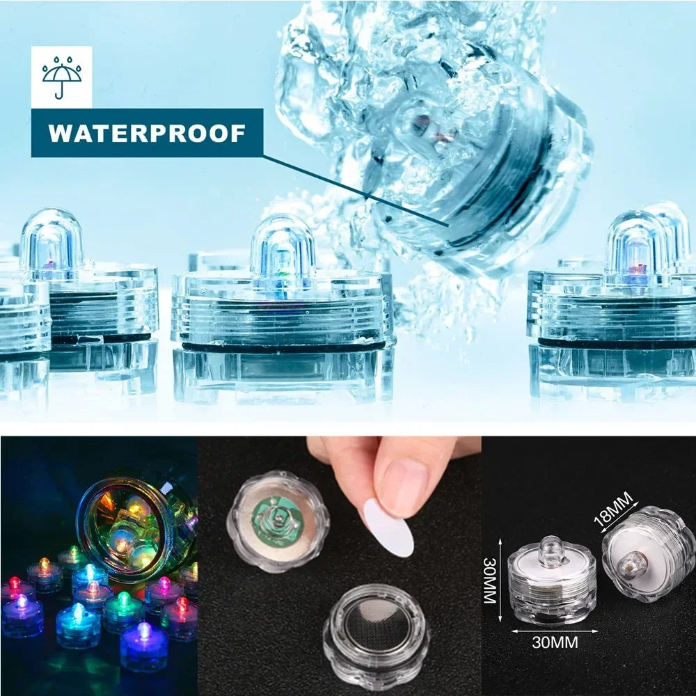 Set of 12 Waterproof LED Tea Lights