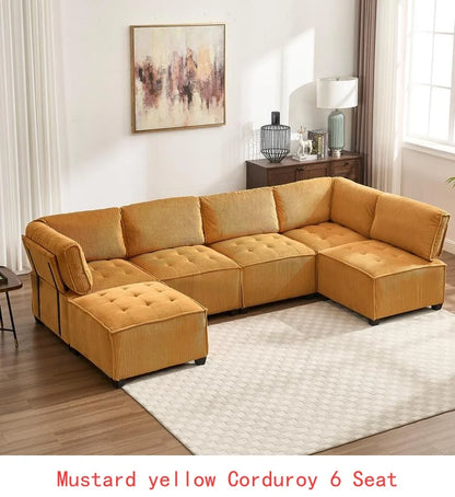 Modular Sectional Sofa With Reversible Chaise,
