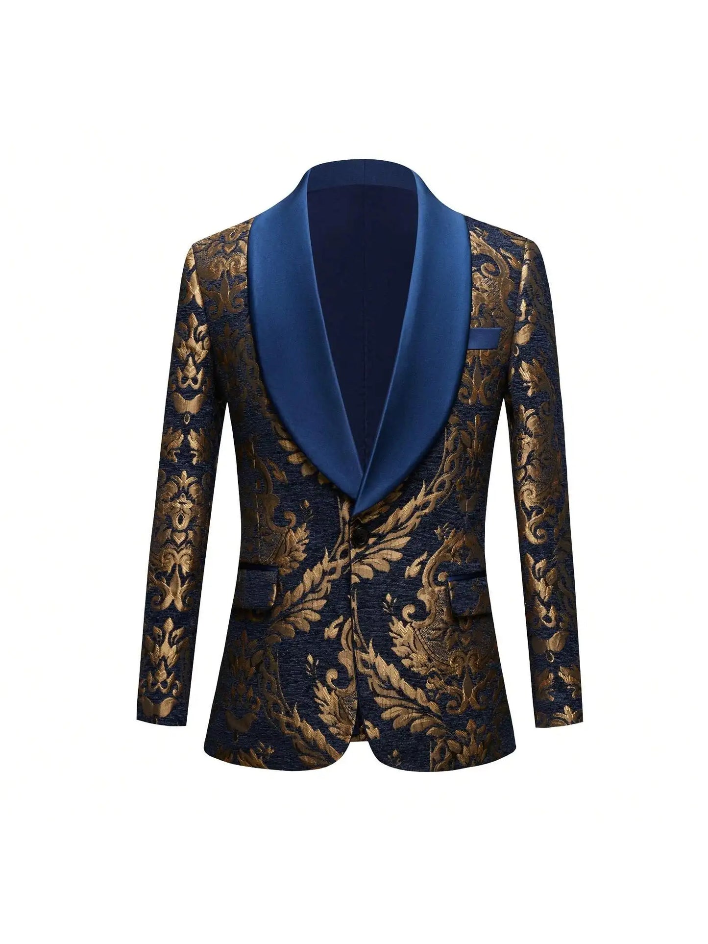Flower Suit Jacket 1 Button Paisley Tuxedo