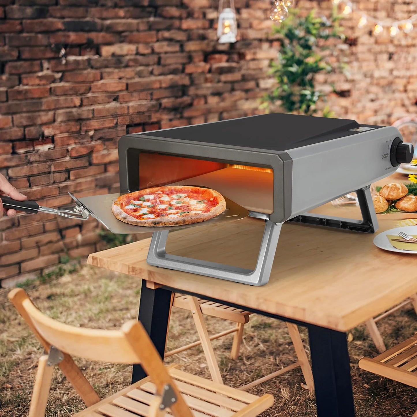 \12" Pizza Oven Outdoor with Gas Powered Propane