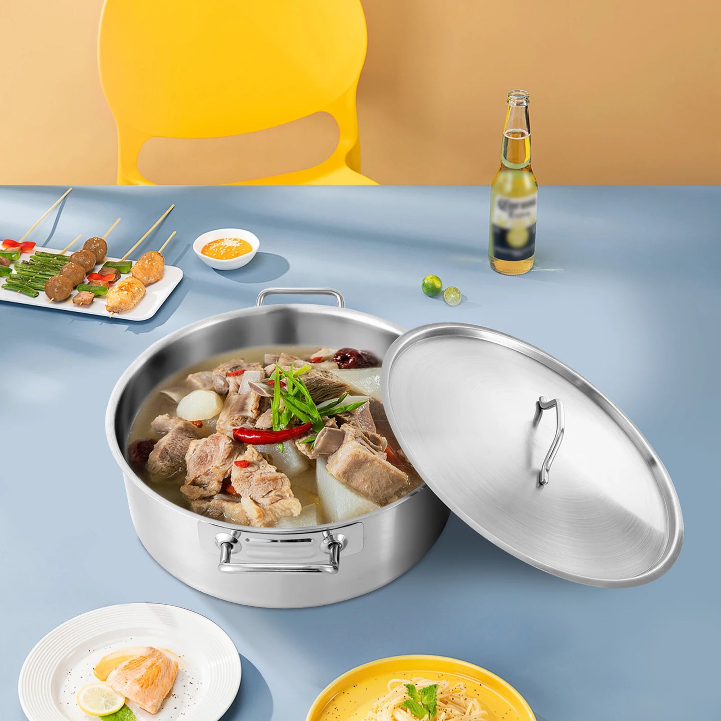 11qt Stock Pot Stainless Steel Large