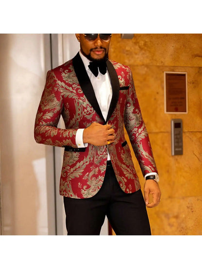 One Button Slim Fit Long Sleeve Jacket Tuxedo