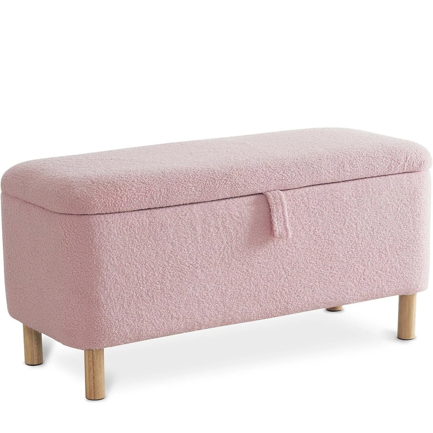 39.5" Boucle Storage Ottoman Bench for Bedroom