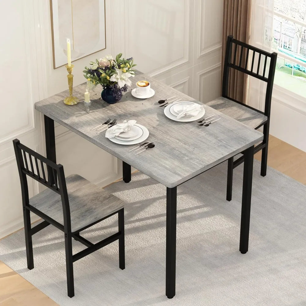 3 Piece Dining Table Set for 2,