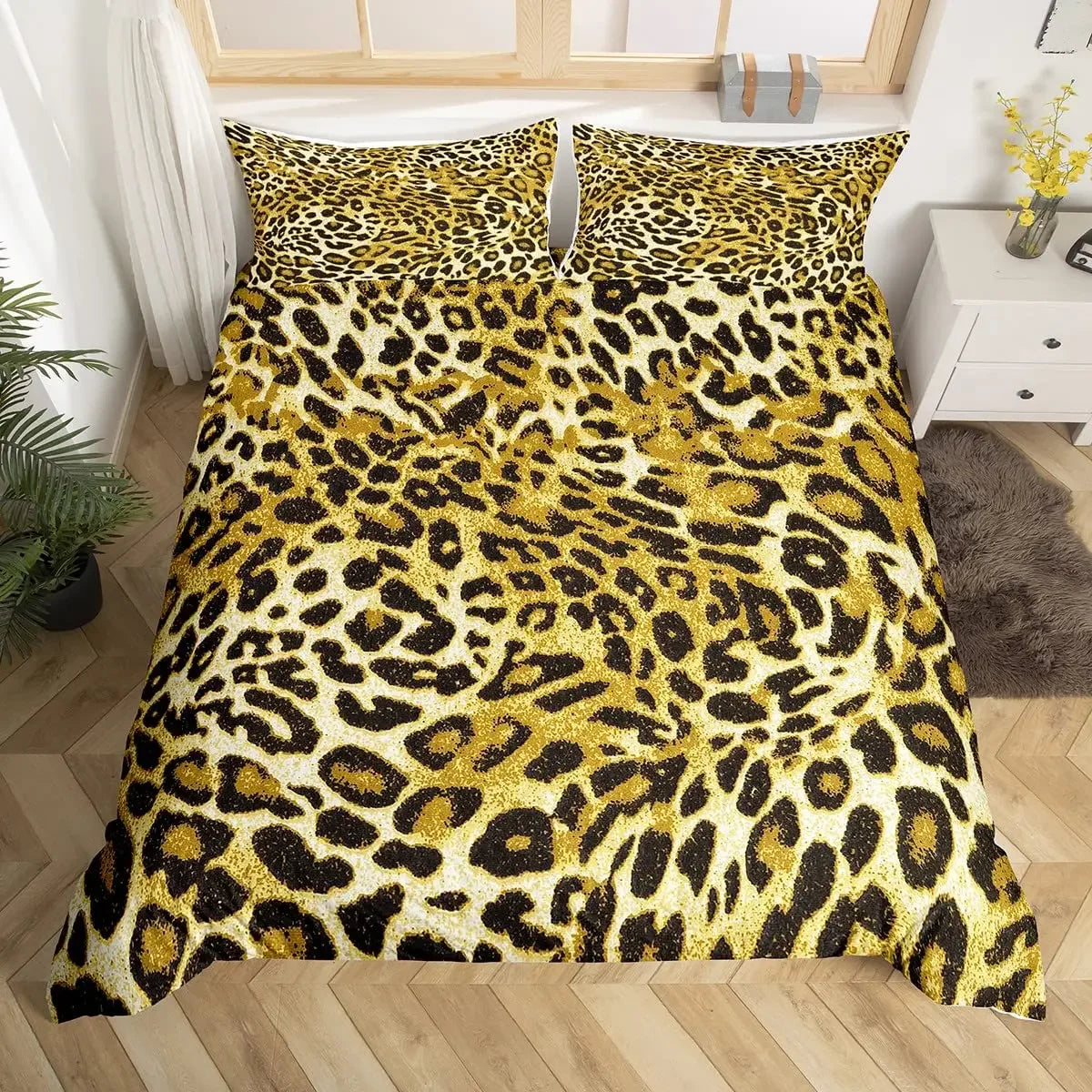 Leopard Print Bedding for Kids, Teens, Adults with Pillowcase